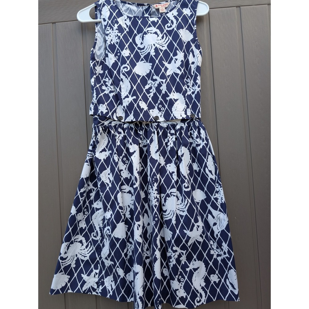 Brooks Brothers‎ Women Navy Nautical Convertible Sleeveless Dress Size 4